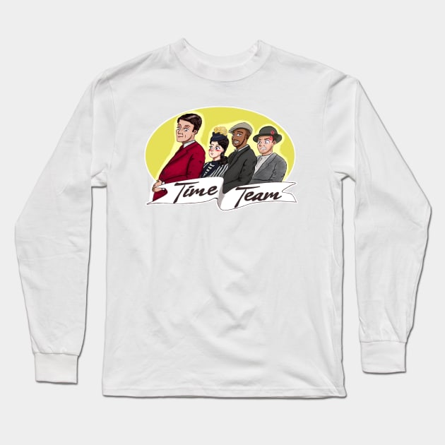 Time Team Long Sleeve T-Shirt by DaijiDoodles